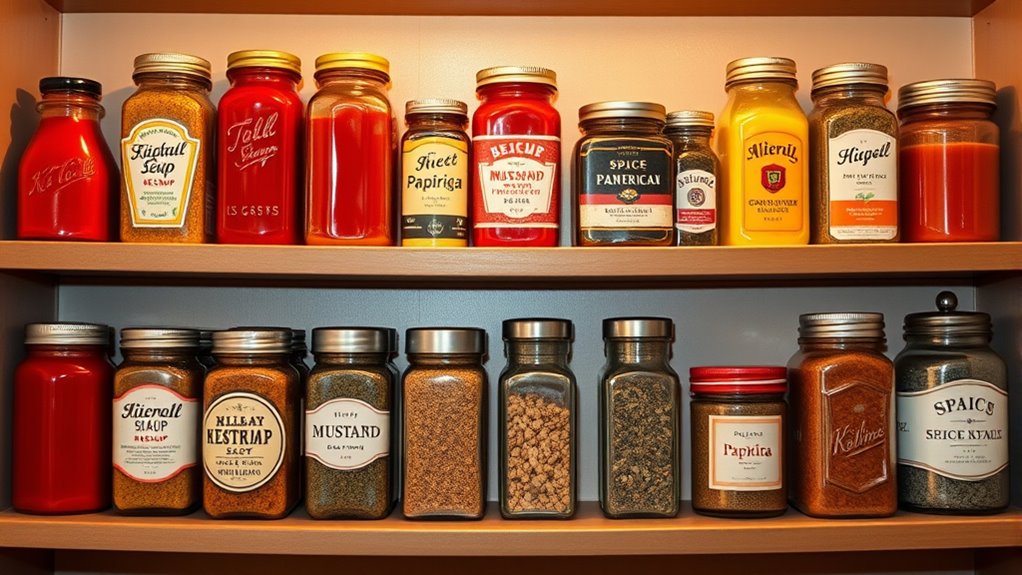 1960s vintage condiment staples