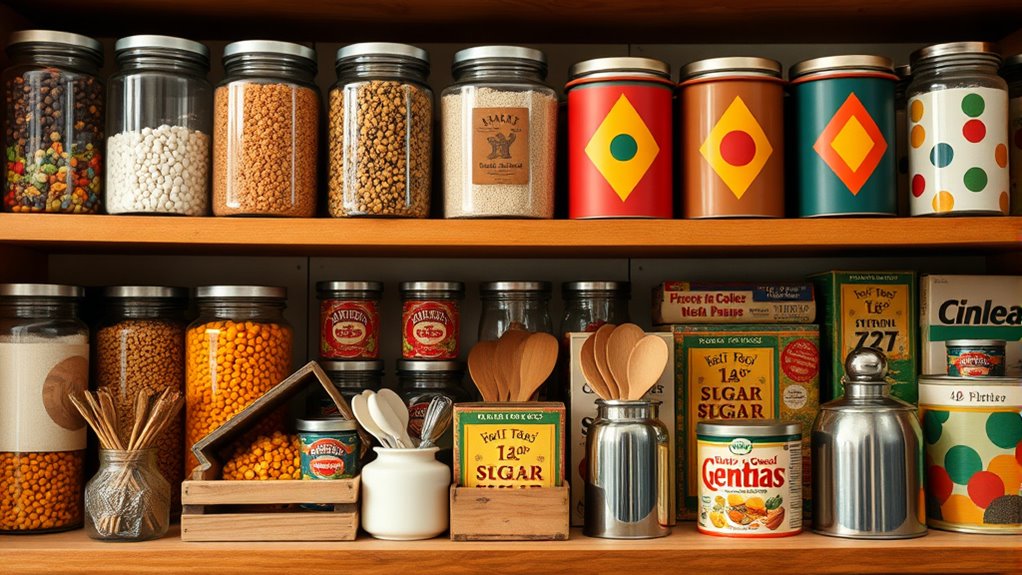1960s vintage pantry essentials