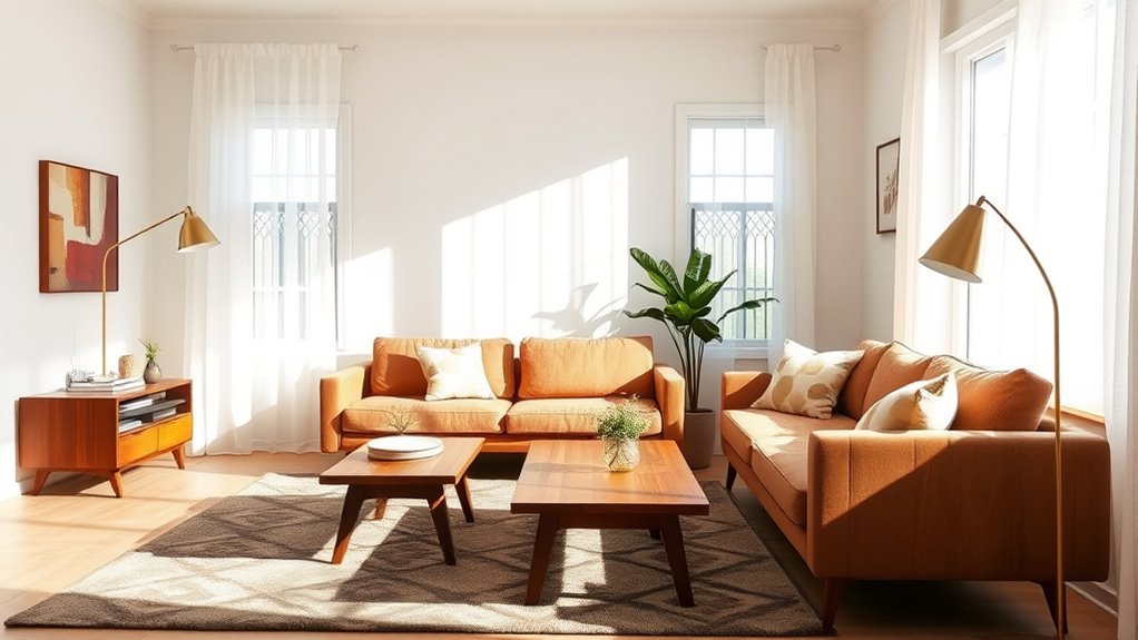 affordable retro living room