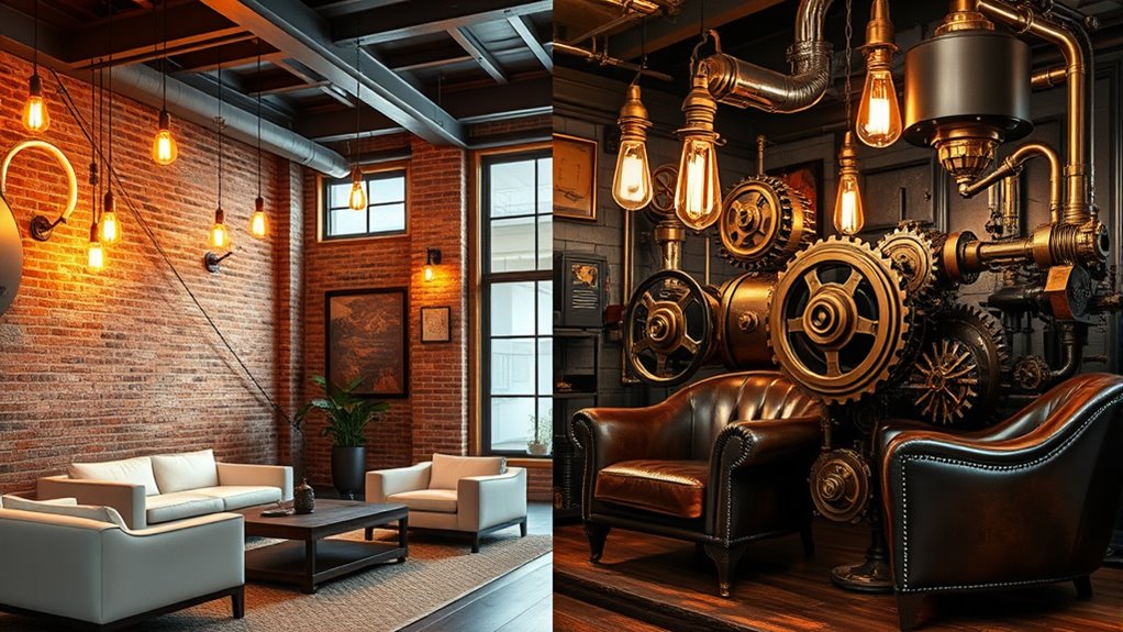 balance vintage industrial accents