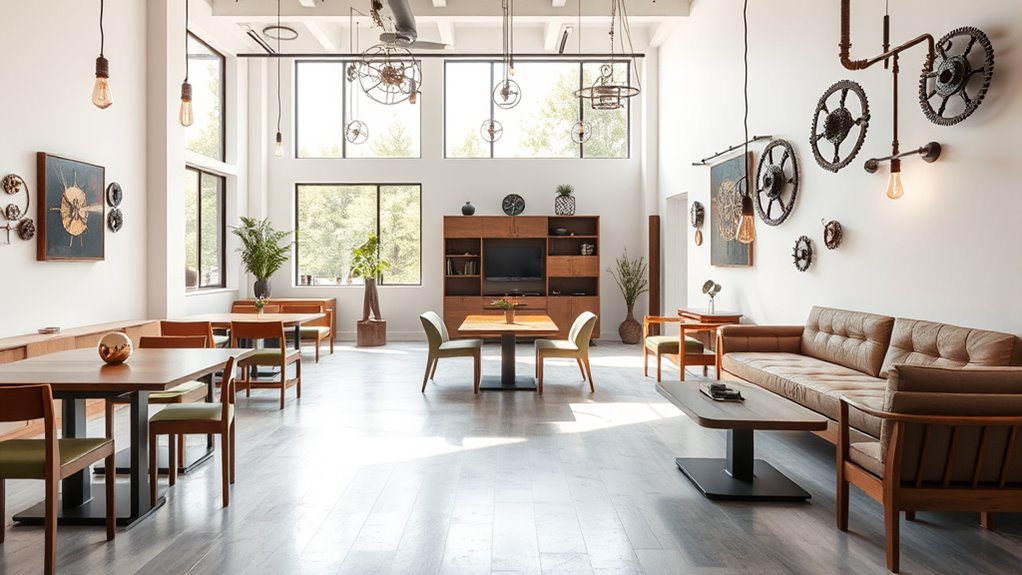 balancing minimalist industrial aesthetic