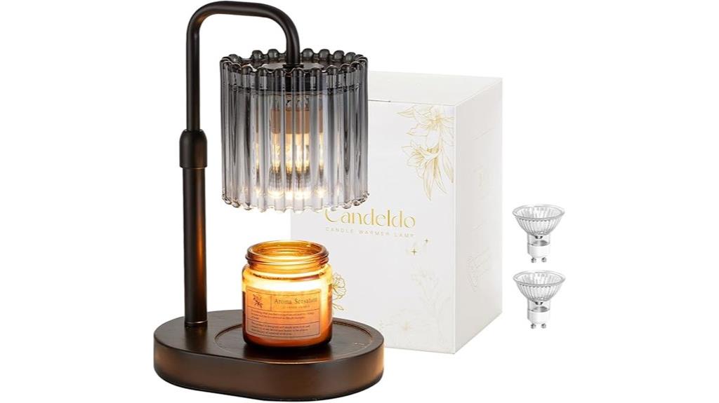black dimmable candle warmer
