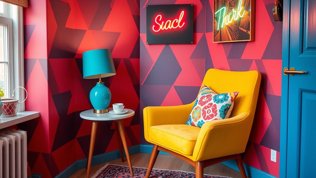 bold colors patterns vintage