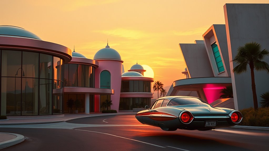 bold geometric neon surfaces