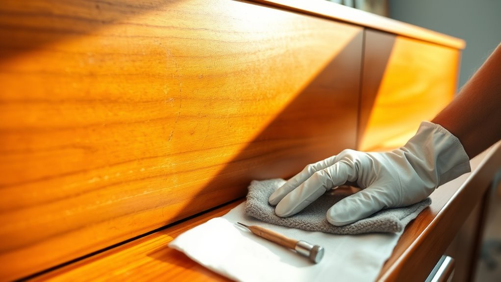 careful vintage furniture inspection