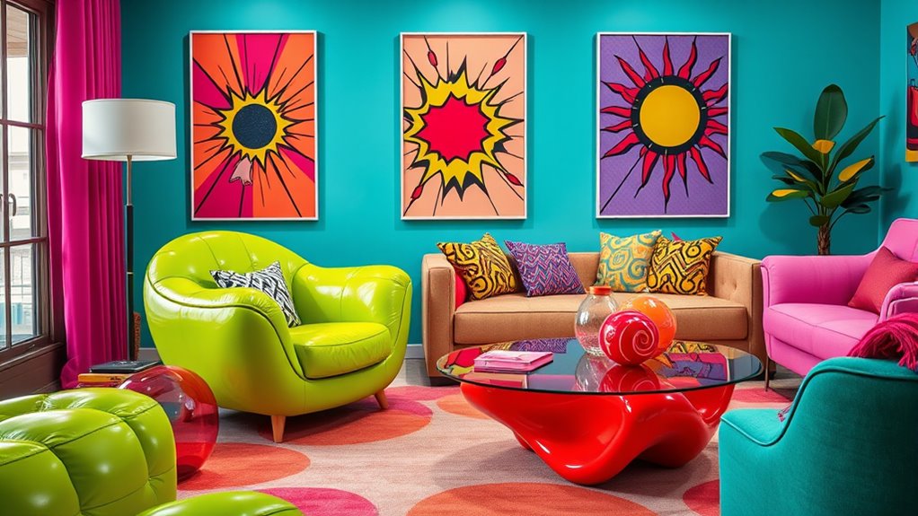 colorful functional retro furniture