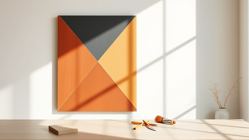 create modern geometric wall art