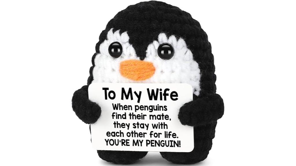 cute penguin crochet gift