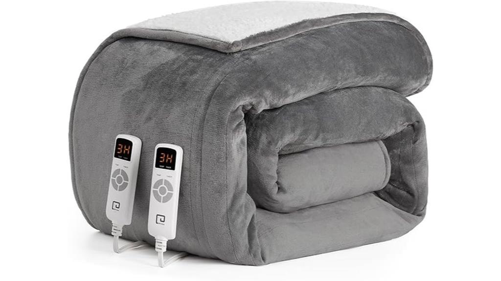 dual control heated blanket
