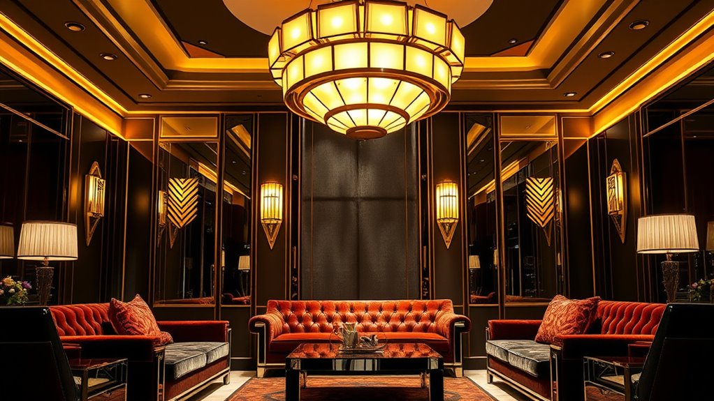 elegant geometric lighting accents