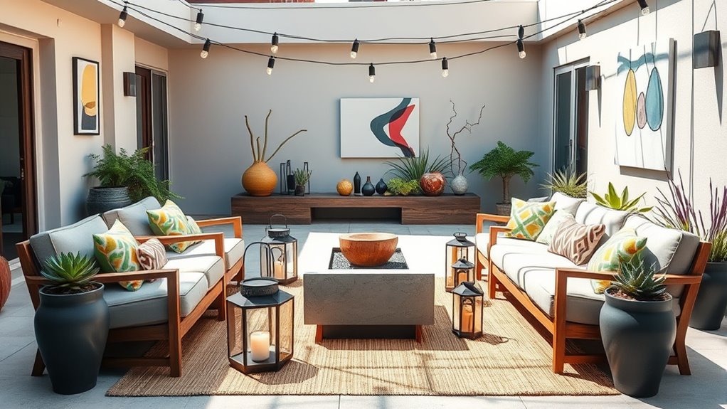 elegant minimalist outdoor accents