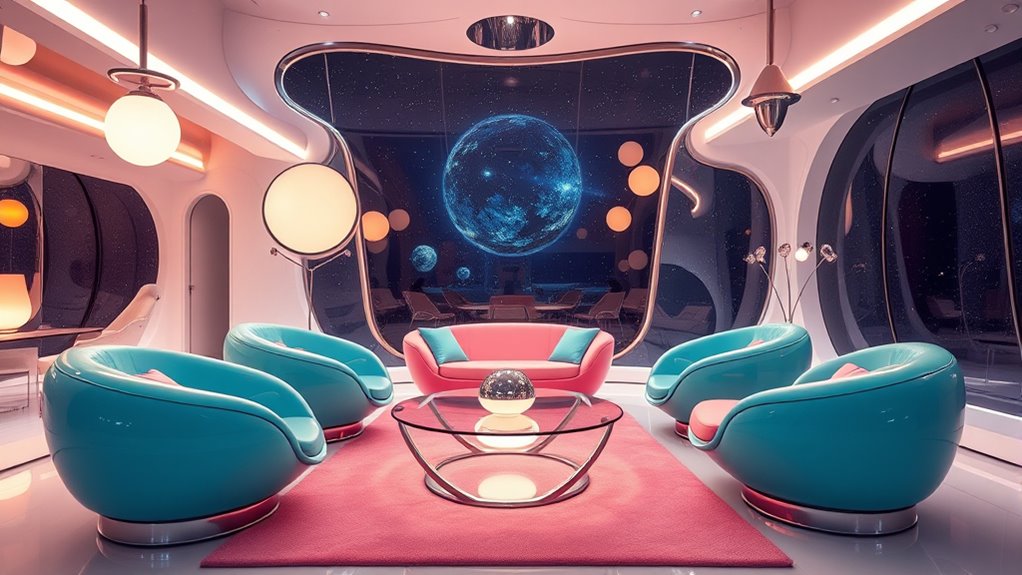 futuristic space age decor