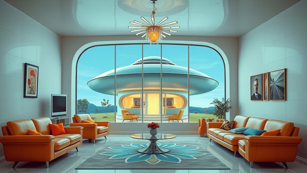 futuristic space age interiors