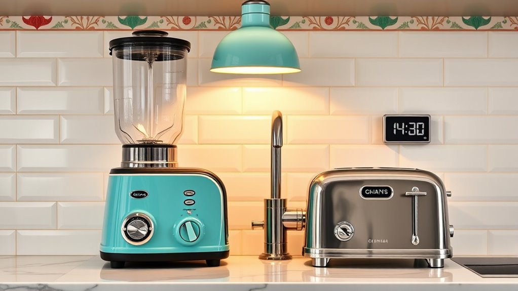 harmonized retro modern kitchen design