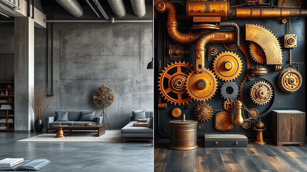 industrial and vintage color palettes