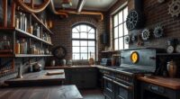 industrial decor in kitchens