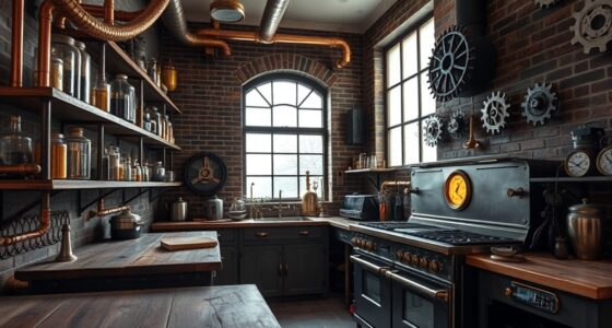 industrial decor in kitchens