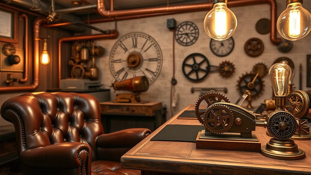 industrial gear inspired lighting