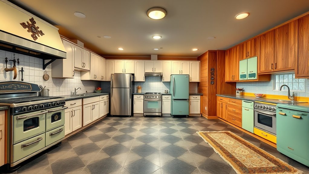 kitchen design through decades