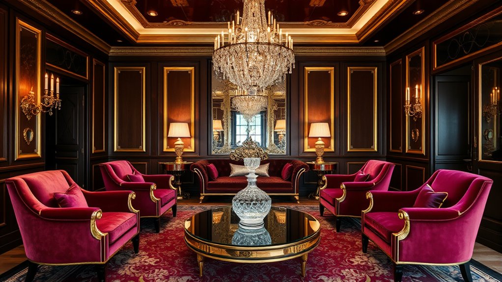 luxurious finishes enhance glamour