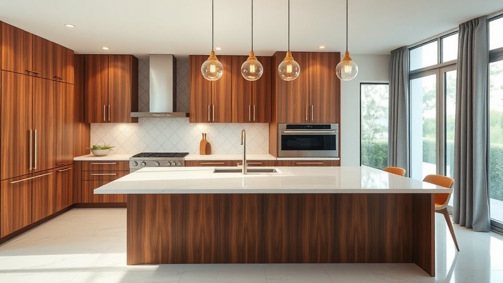 mid century modern kitchen design
