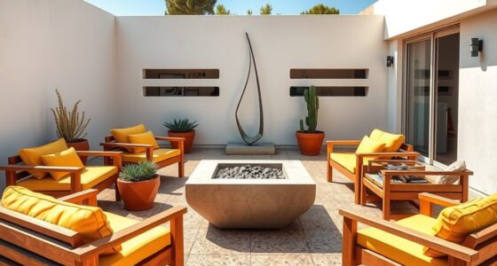 mid century outdoor patio design