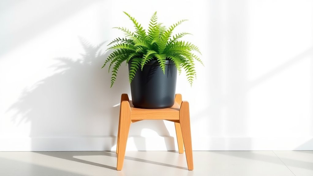 minimalist plant stand design