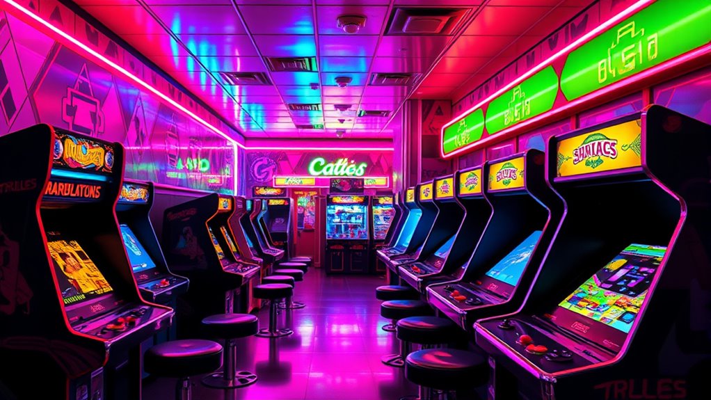 neon arcade nostalgia decor