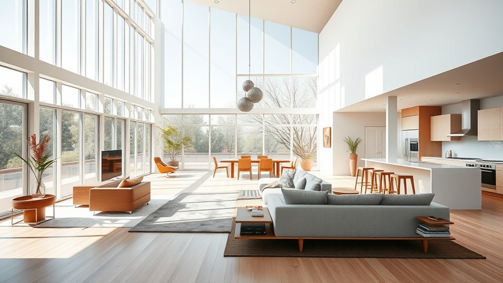 open airy light filled spaces