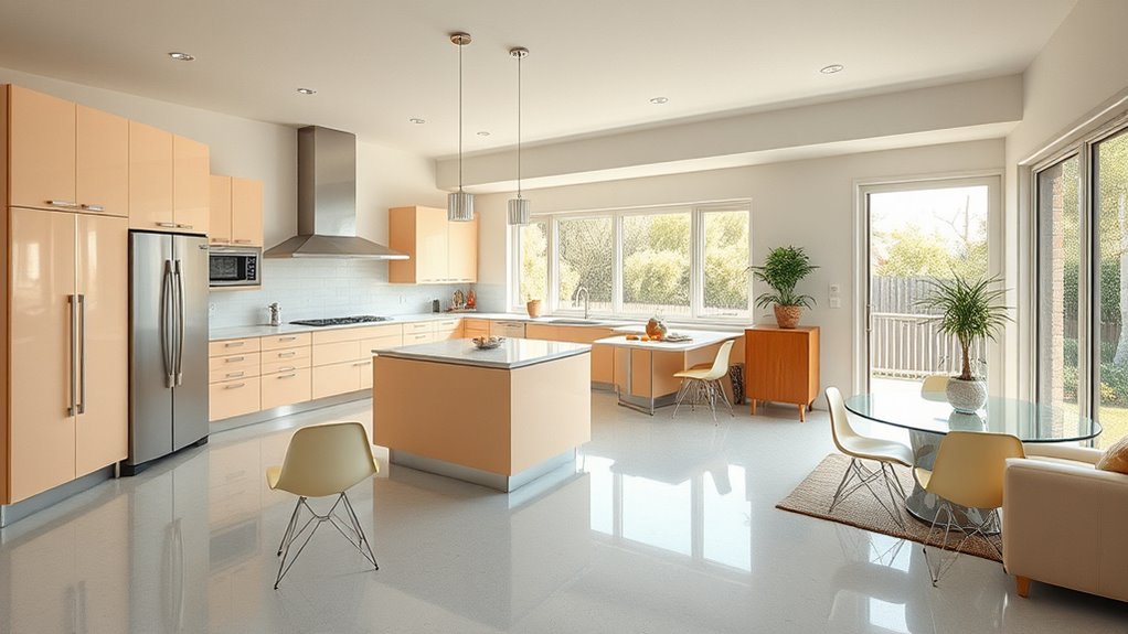 open spacious bright social