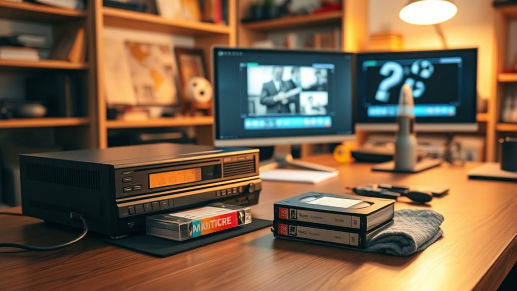 prepare tapes and workspace