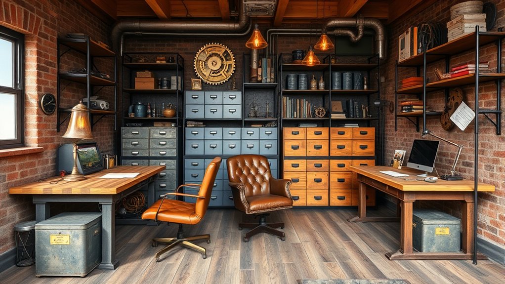 reclaimed industrial home office