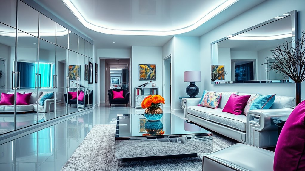 reflective surfaces enhance vibrancy