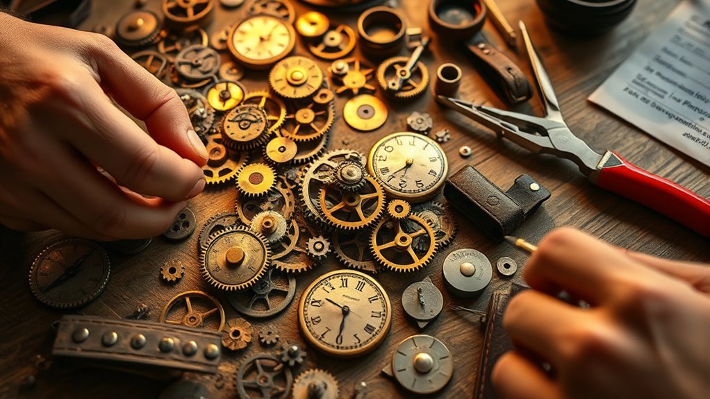 repurposed vintage gear jewelry