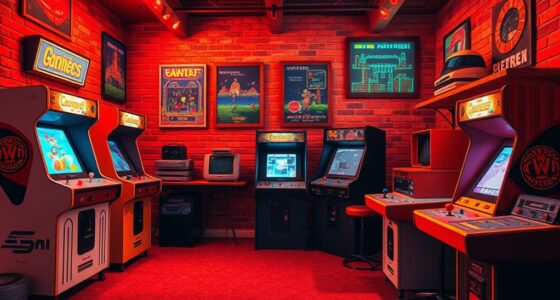 retro arcade gaming decor