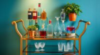 retro bar cart styling