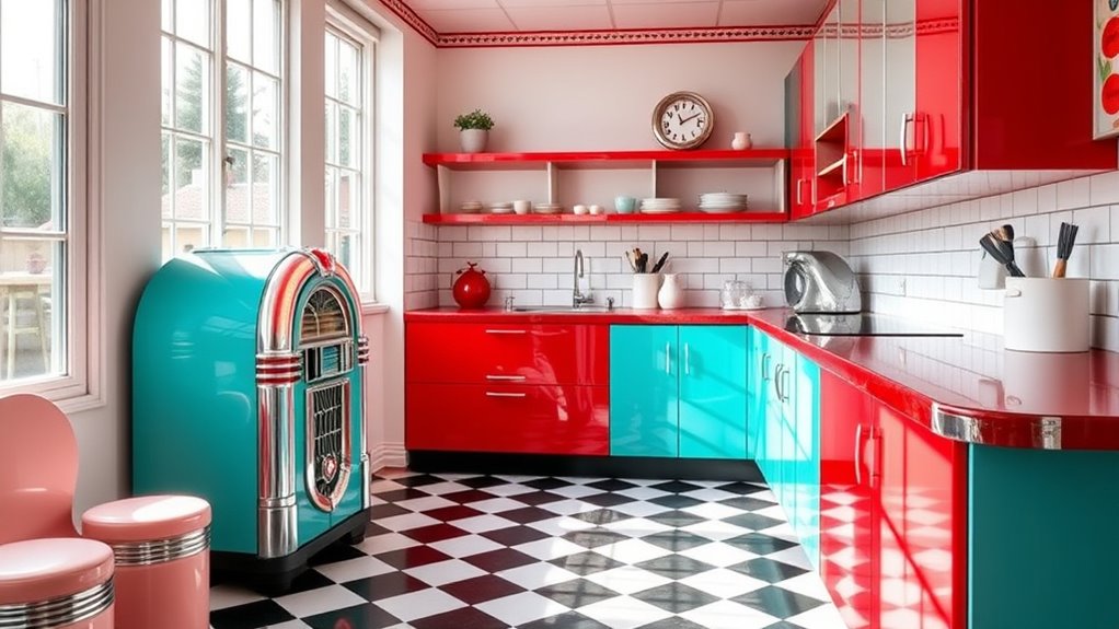 retro diner color scheme