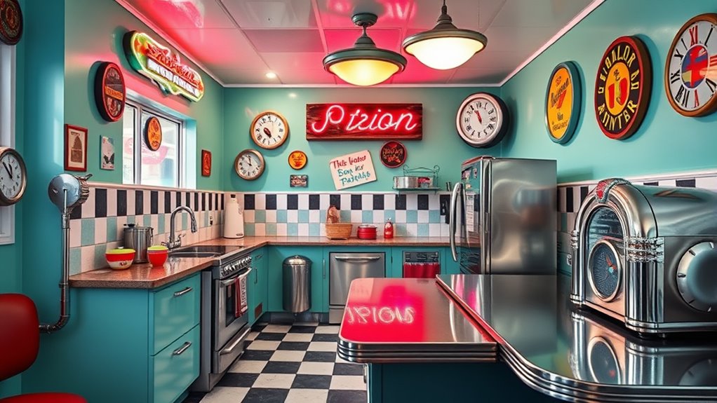 retro diner wall decor