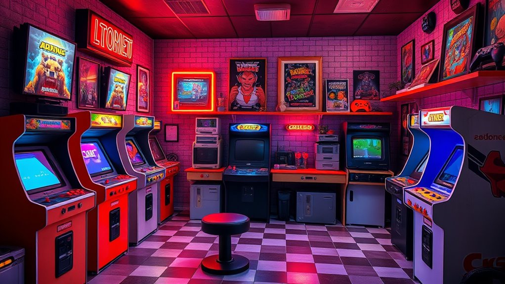 retro gaming decor accents