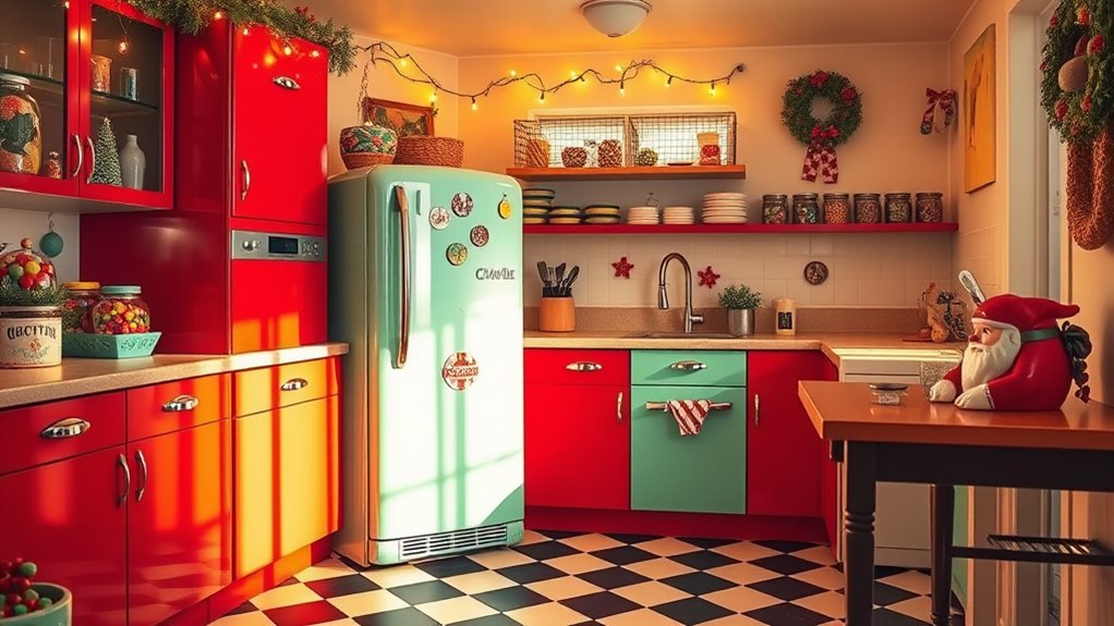 retro holiday kitchen decor