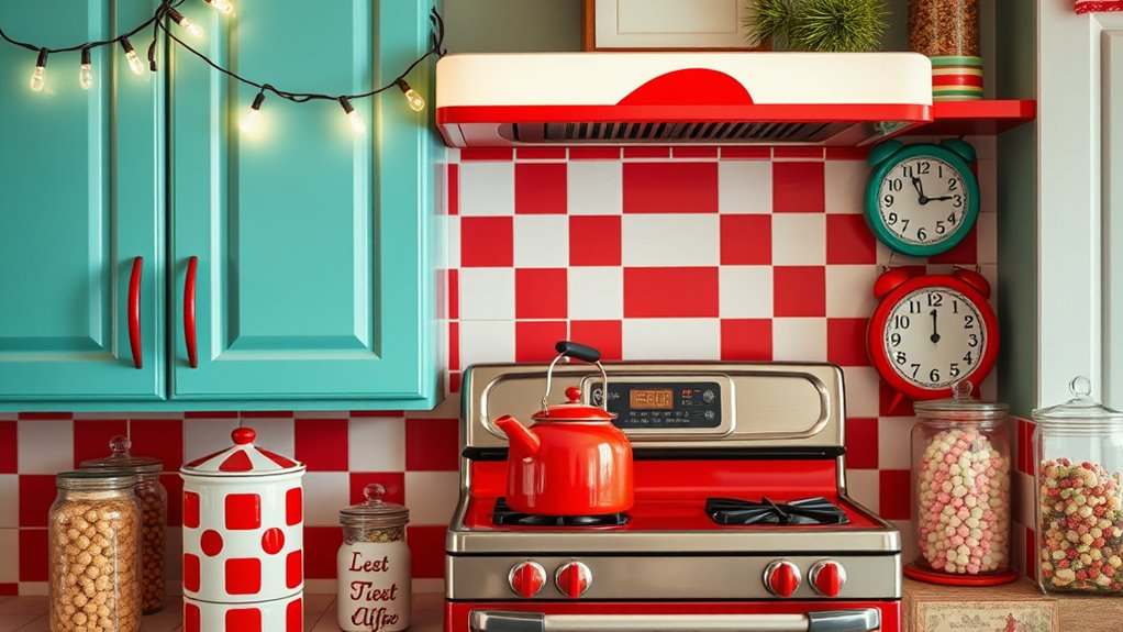 retro inspired kitchen decor