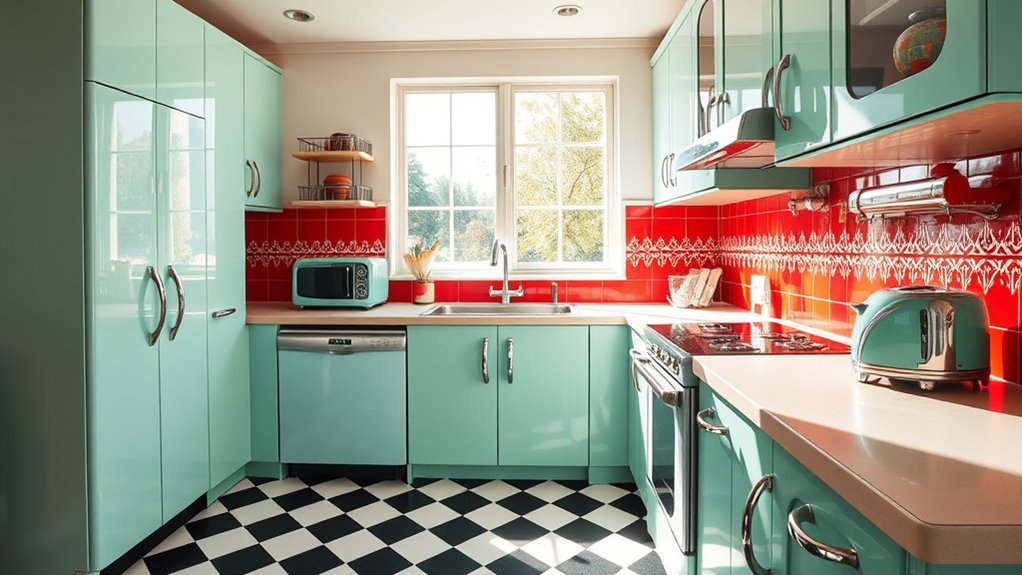 retro kitchen color trends