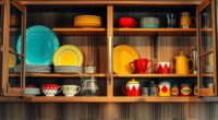 retro kitchenware display