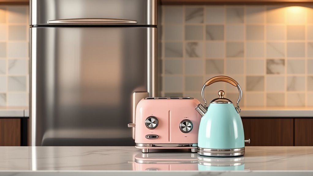 retro modern kitchen appliances