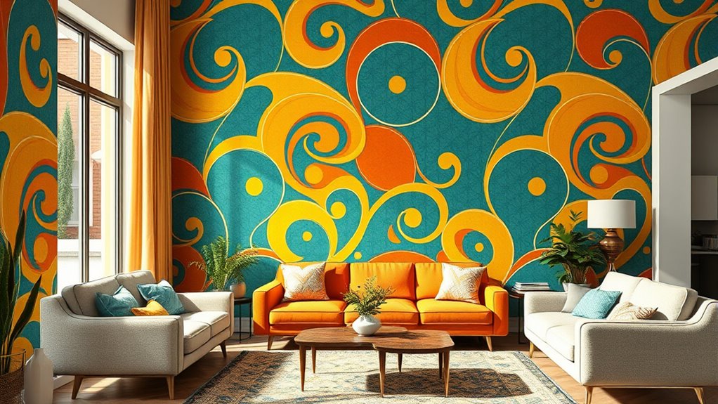 retro pattern wall decor