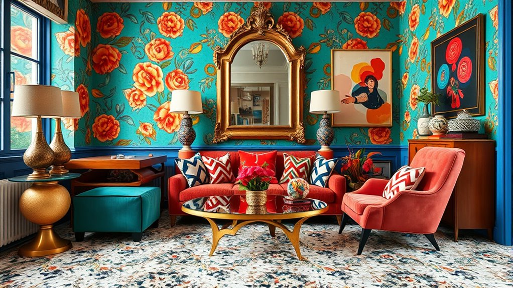 retro patterns enhance decor