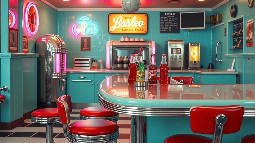 retro vintage soda shop
