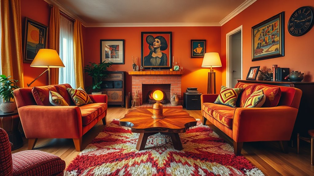 retro warm color palette