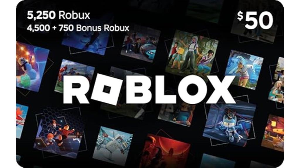 robux gift card five thousand two hundred fifty