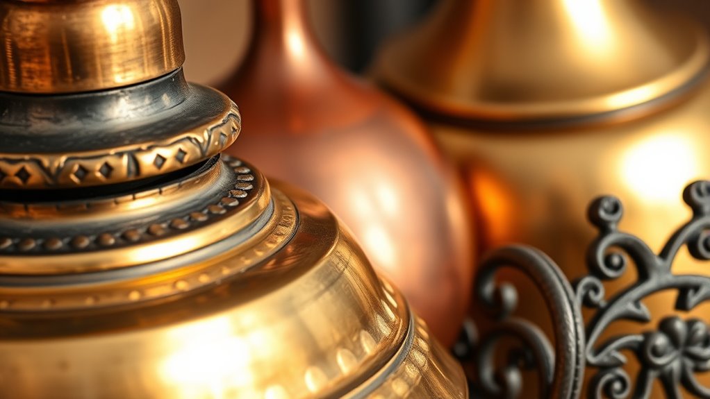 selecting brass copper iron decor